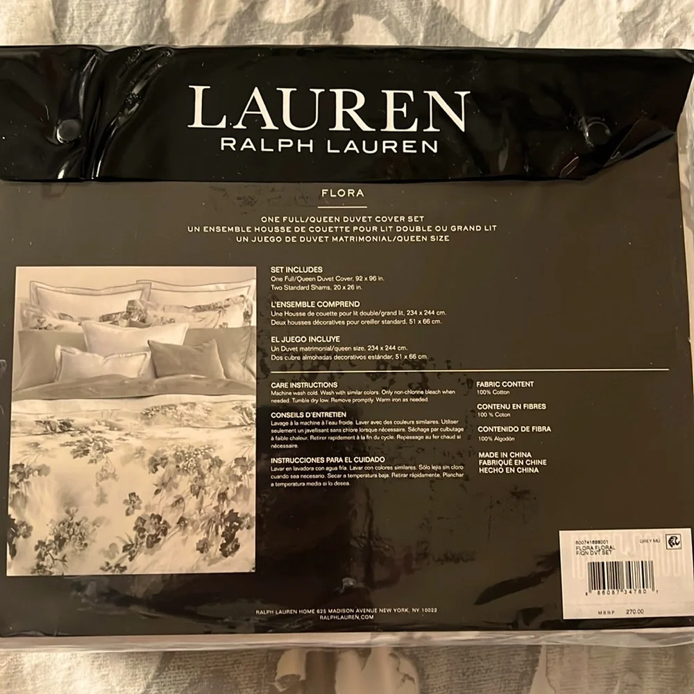 Lauren by Ralph Lauren Queen/Full Duvet Set